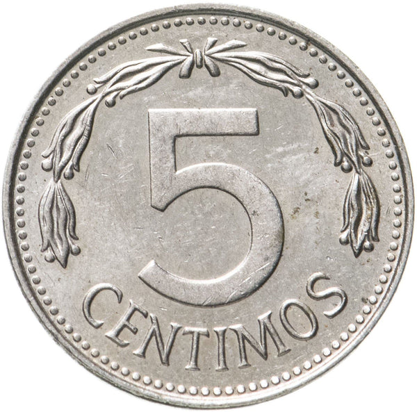 Venezuela | 5 Centimos Coin | Palomo Horse | Wreath | KM49b | 1986