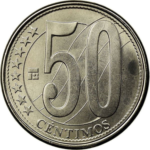 Venezuela | 50 Centimos Coin | Palomo Horse | Stars | KM92 | 2007 - 2012