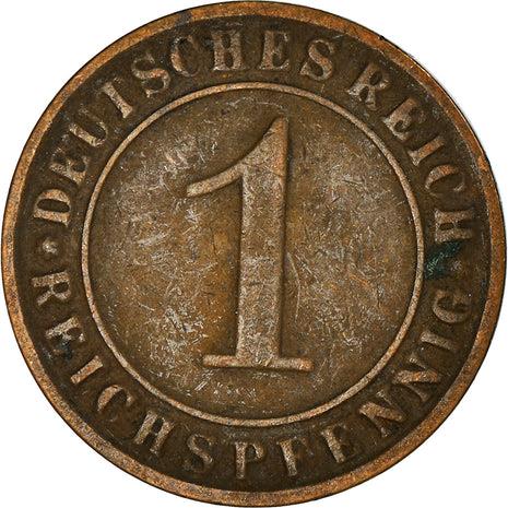 Weimar Republic 1 Rentenpfennig Coin | German Reich | KM30 | 1923 - 1929