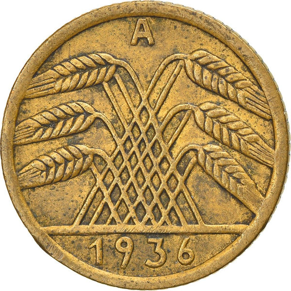 Weimar Republic 5 Reichspfennig Coin | German Reich | KM39 | 1924 - 1936