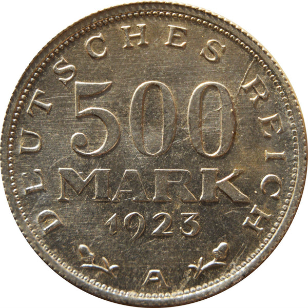 Weimar Republic 500 Mark Coin | German Reich | KM36 | 1923