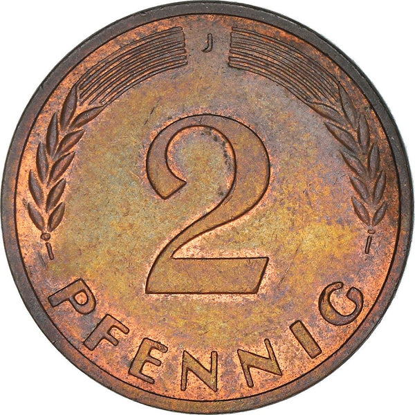West German 2 Pfennig magnetic | KM106a | 1967 - 2001