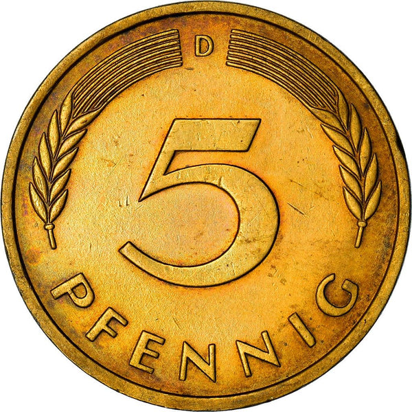 West German 5 Pfennig | KM107 | 1950 - 2001
