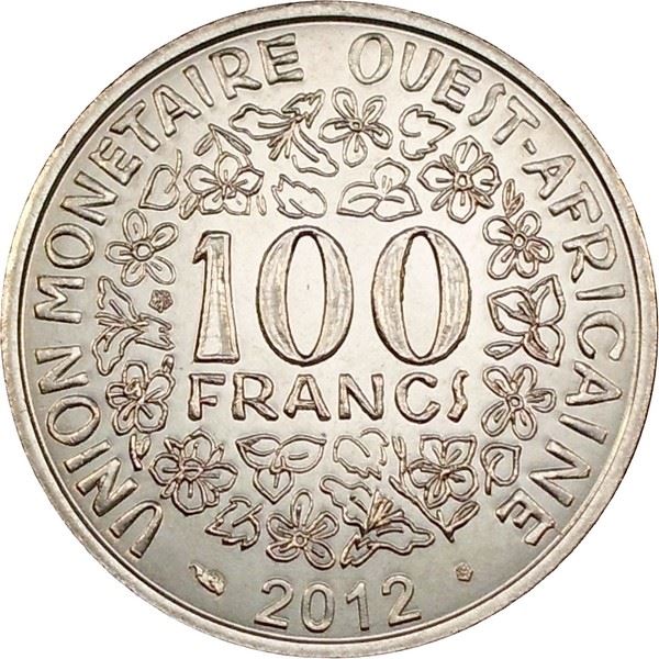 Western African States | 100 Francs Coin | Sawfish | Flowers | 2012 - 2021