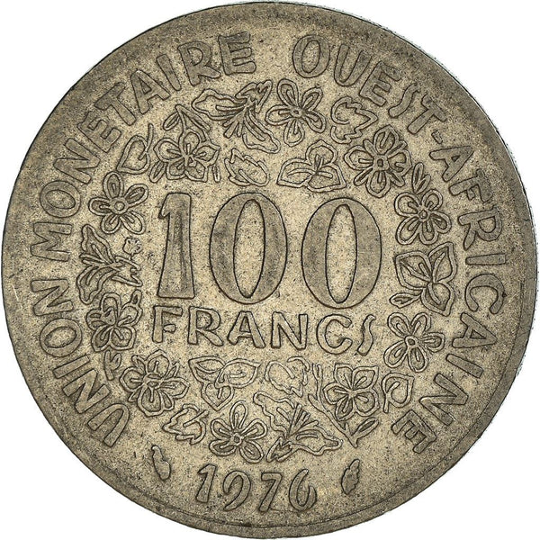 Western African States | 100 Francs Coin | Sawfish | Flowers | KM4 | 1967 - 2009