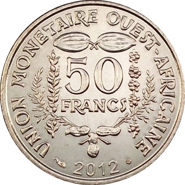 Western African States | 50 Francs Coin | Sawfish | Plants | Nuts | 2012 - 2020