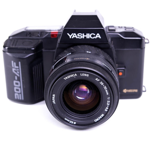Yashica 200-AF Camera | 70mm f3.3 macro lens | MA mount | Black | Japan | 1987