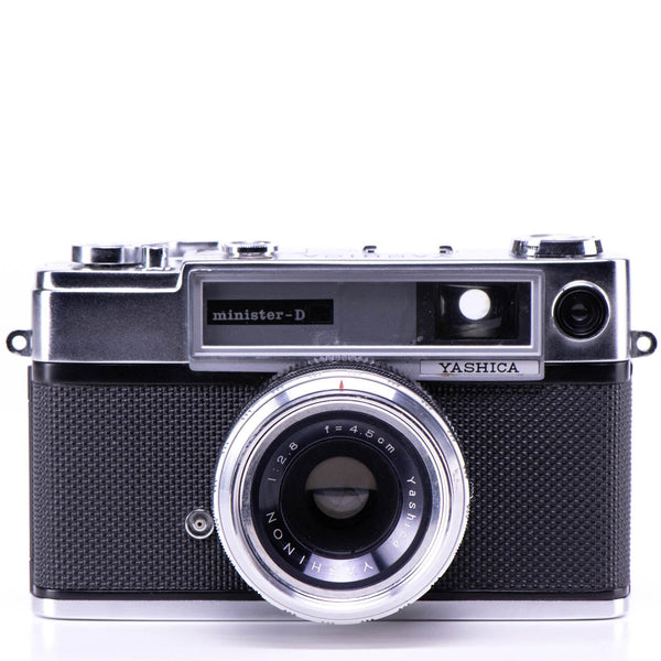 Yashica minister-D Camera | 45mm f2.8 lens | White | Japan | 1964 | Not working