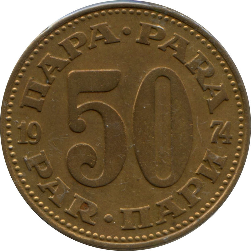 Yugoslavia Coin | 50 Para | Flame | Stars | KM46 | 1965 - 1981