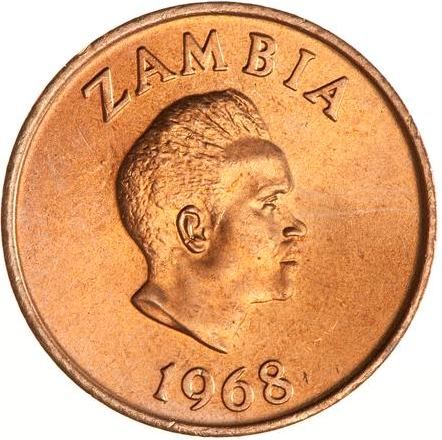 Zambia 2 Ngwee Coin | Kenneth Kaunda | Martial Eagle | KM10 | 1968 - 1978