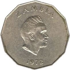 Zambia 50 Ngwee Coin | FAO | Kenneth Kaunda | Corn Cob | KM15 | 1972