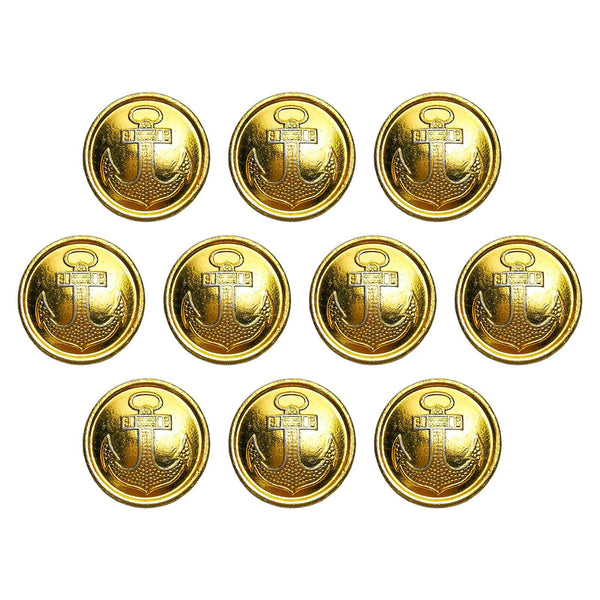 10 - 100 Soviet Union Marine Buttons | Gold Anchor | USSR Army | 22 mm