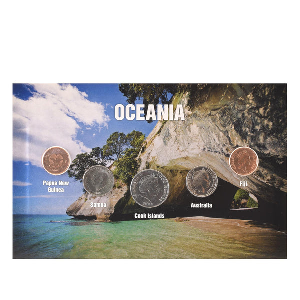 5 Coins Oceania | Papua New Guinea | Samoa | Cook Islands | Australia | Fiji