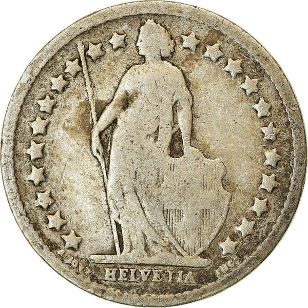 Switzerland Coin Swiss ½ Franc | Helvetia | KM23 | 1875 - 1967