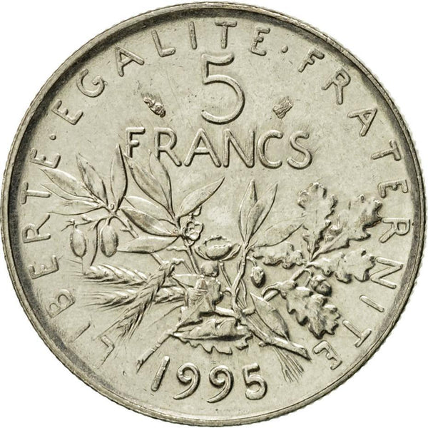 French Coin 5 Francs | signature O. Roty | KM926a.1 | France | 1969 - 2001