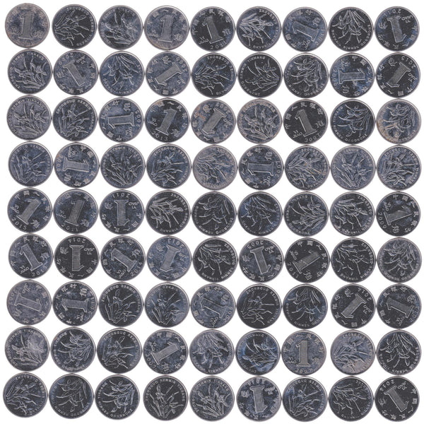 China 1 Jiao | 100 Coins | Chinese Orchid Blossom | KM1210b | 2005 - 2018