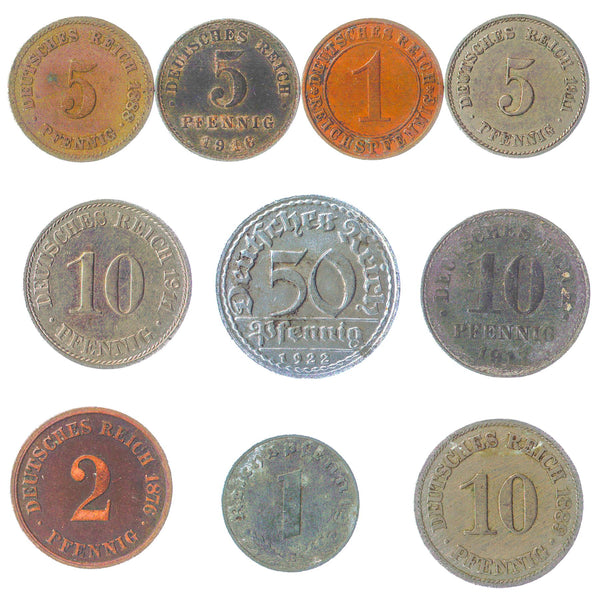 Deutsches Reich Coins German Empire Weimar Republic Third Reich WWI WW2 1873-1945