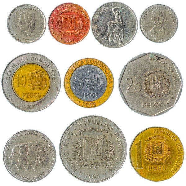 Dominican Republic 10 Mixed Coins | Centavos | Pesos | Famous Personalities | 1967 - 2020