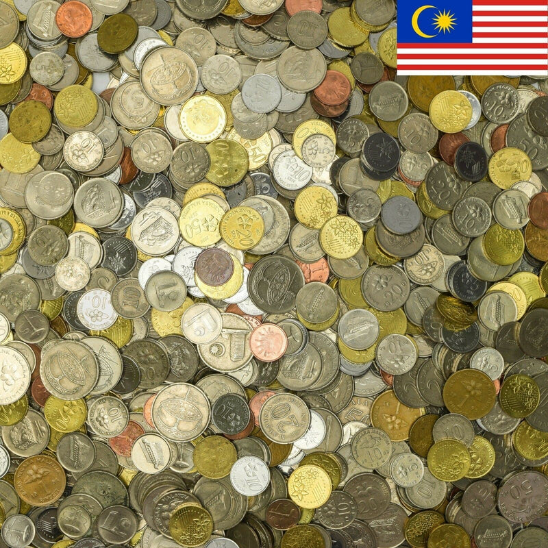 Malaysia 10 Mixed Coins | Sen | Ringgit | Agong | Traditional Malaysian Symbols | 1967 - 2022