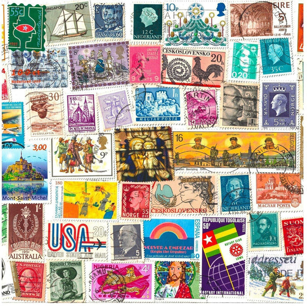 Mixed World Postage Stamps | Many Unique Countries | Interesting Philately | Used Vintage Postmarks | Off Paper