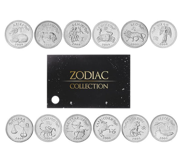 Somaliland 12 Coin Set | Zodiac | Velvet bag | Numismatic Journey to the Stars | Astrological Signs | 2006