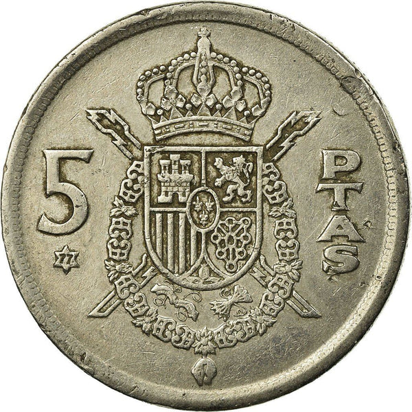 Spain 5 Pesetas | 100 Coins |King Juan Carlos I |KM807 | 1975