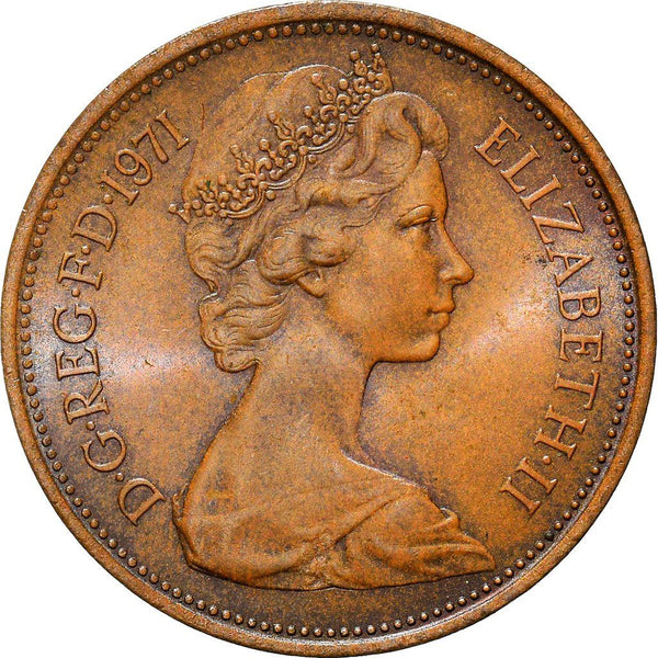 United Kingdom 2 New Pence | 100 Coins | Elizabeth II 2nd portrait | 1971 - 1981
