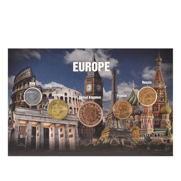 World Europe | 5 Coin Set | italy | Germany | United Kingdom | France | Russia