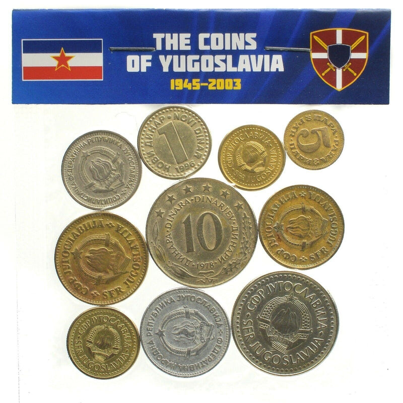 Yugoslavia 10 Mixed Coins Dinar | Six stars | 1945